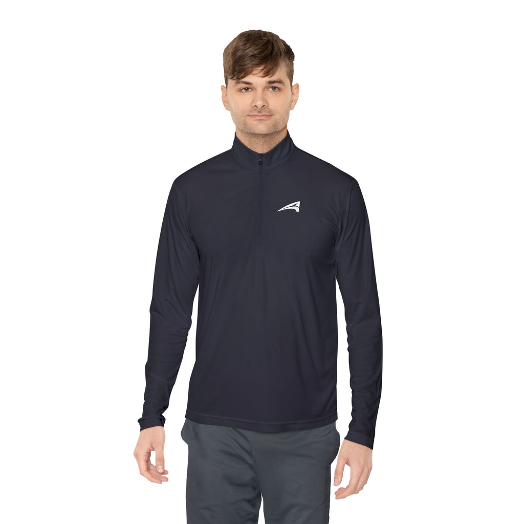 Plain unisex quarter zip pullover