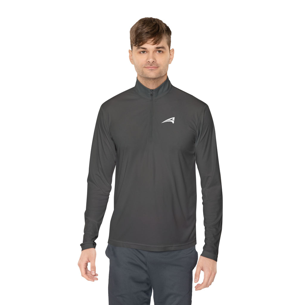Plain unisex quarter zip pullover