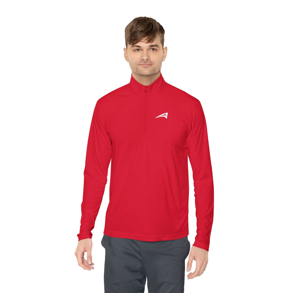 Plain unisex quarter zip pullover