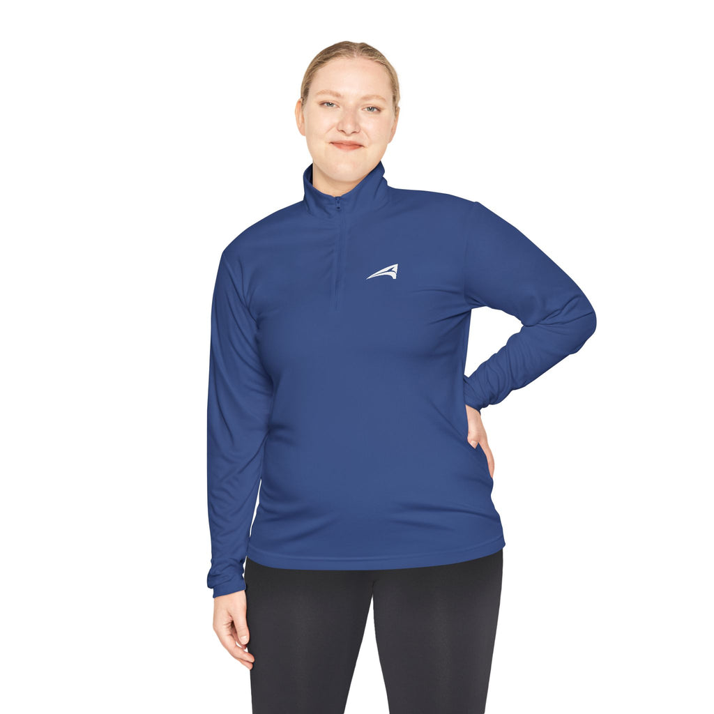 Plain unisex quarter zip pullover