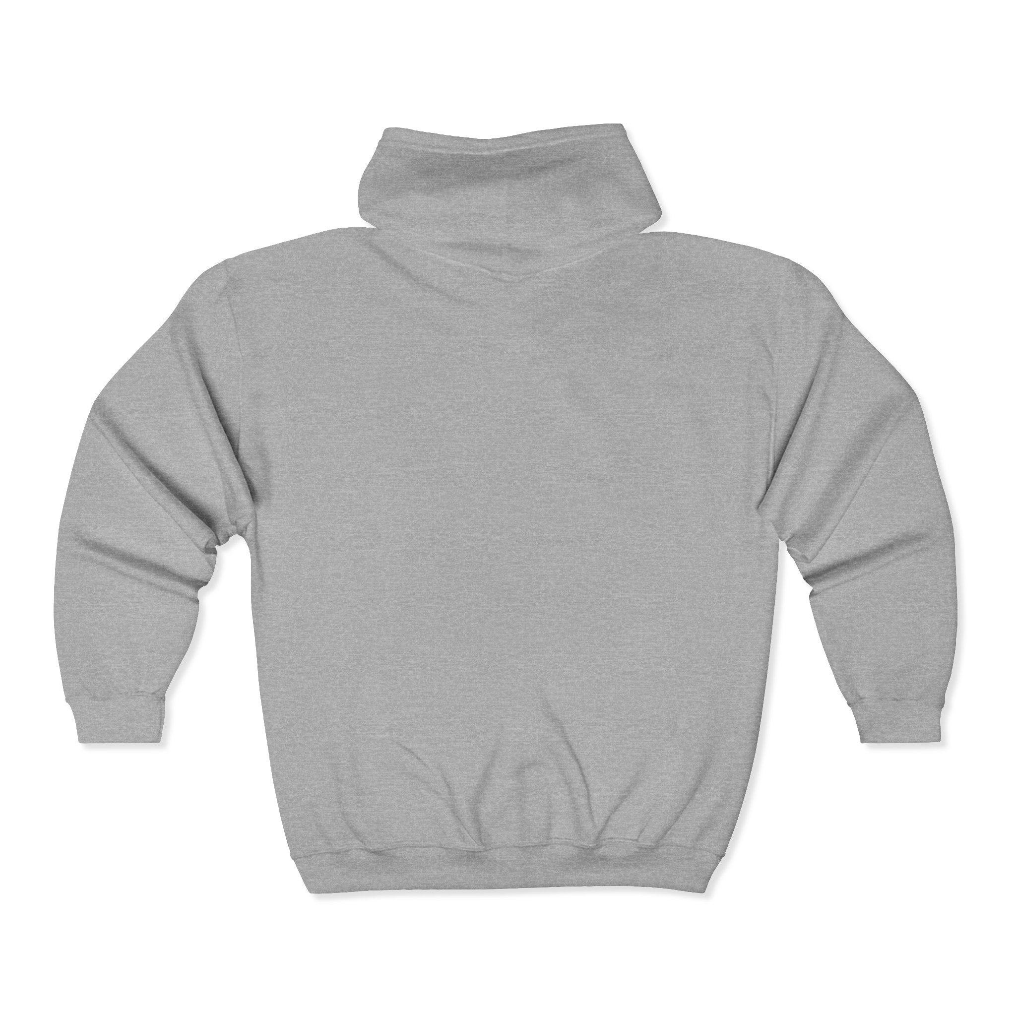 Ember Arrow Zip Hoodie — Minimalist Small Chest Logo Full‑Zip Sweatshirt