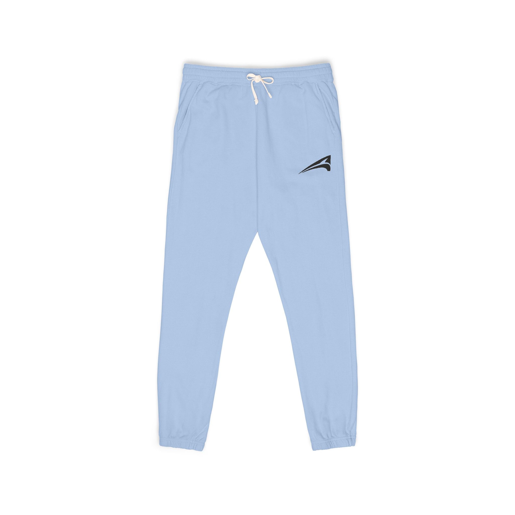 Ember Wave Sweatpants — Minimal Wave Logo Fleece Joggers