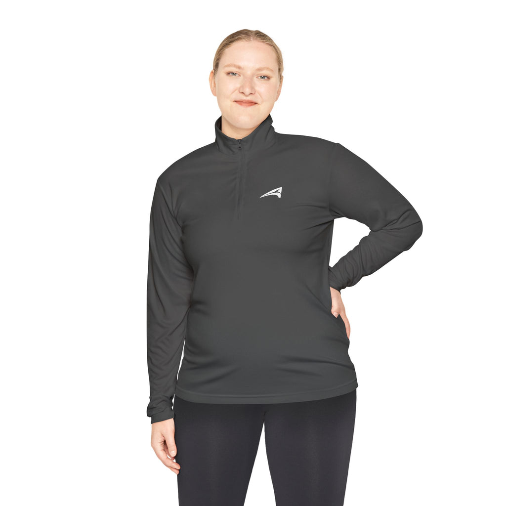 Plain unisex quarter zip pullover