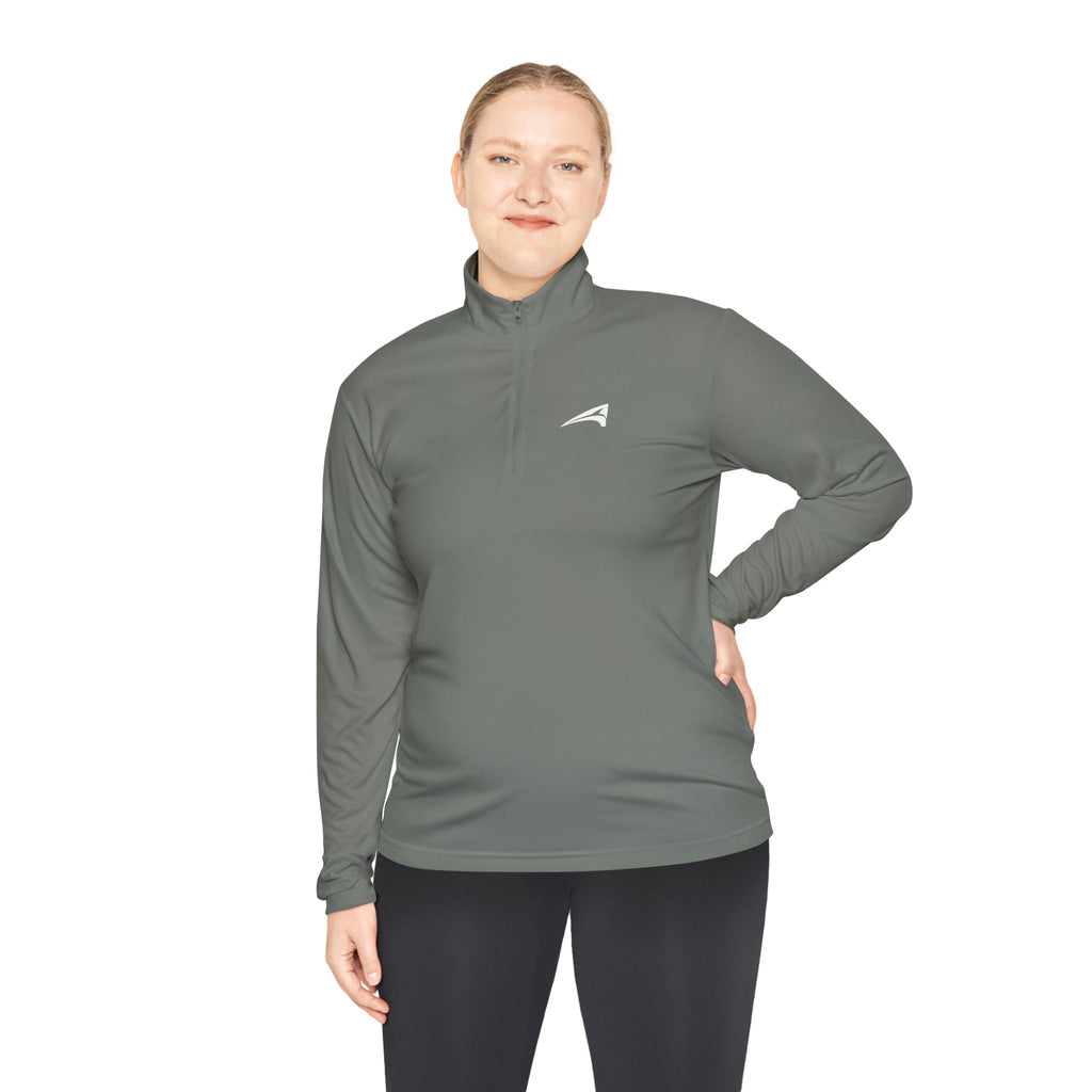 Plain unisex quarter zip pullover