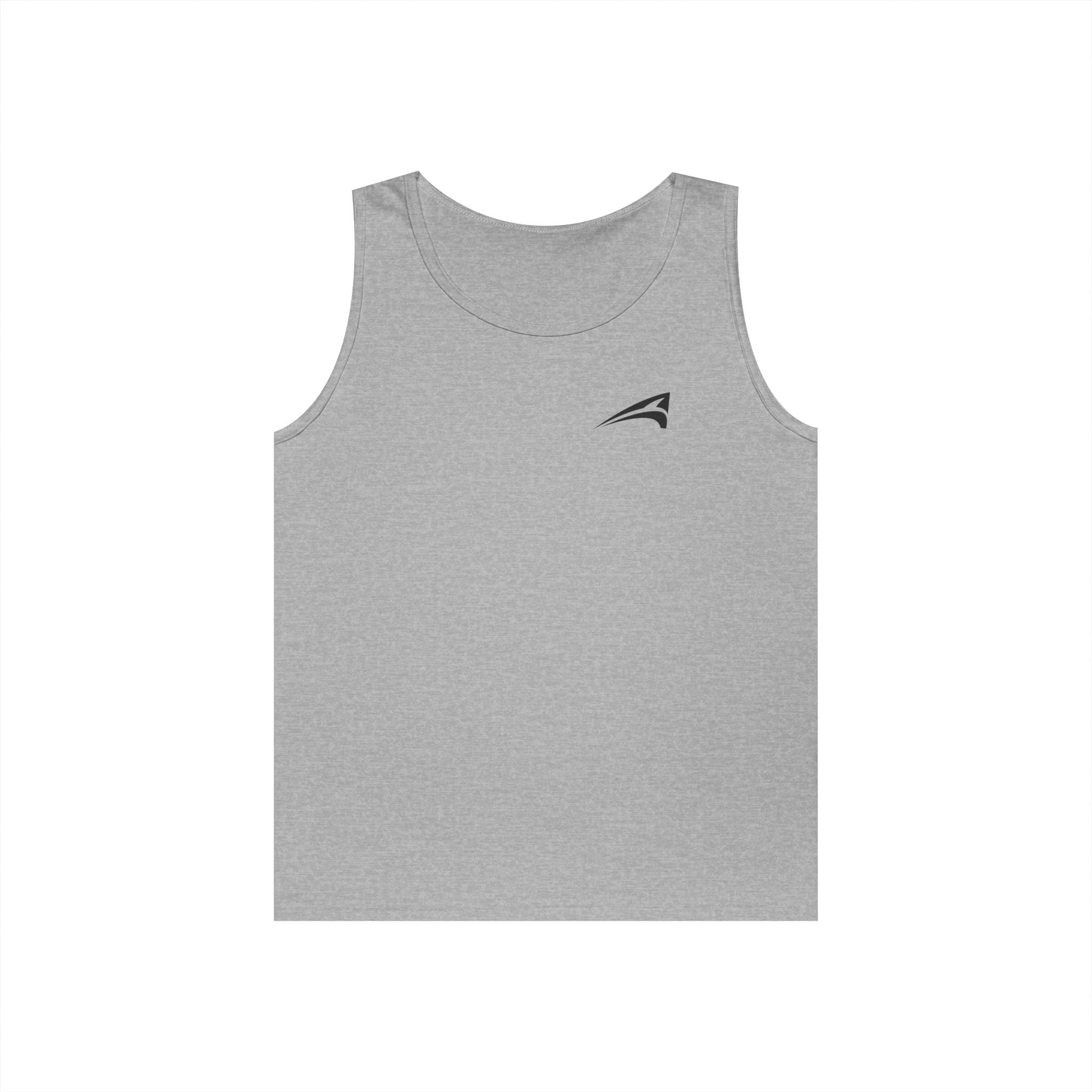 Minimal Logo Tank Top — Small Chest Emblem, Casual Summer Tee