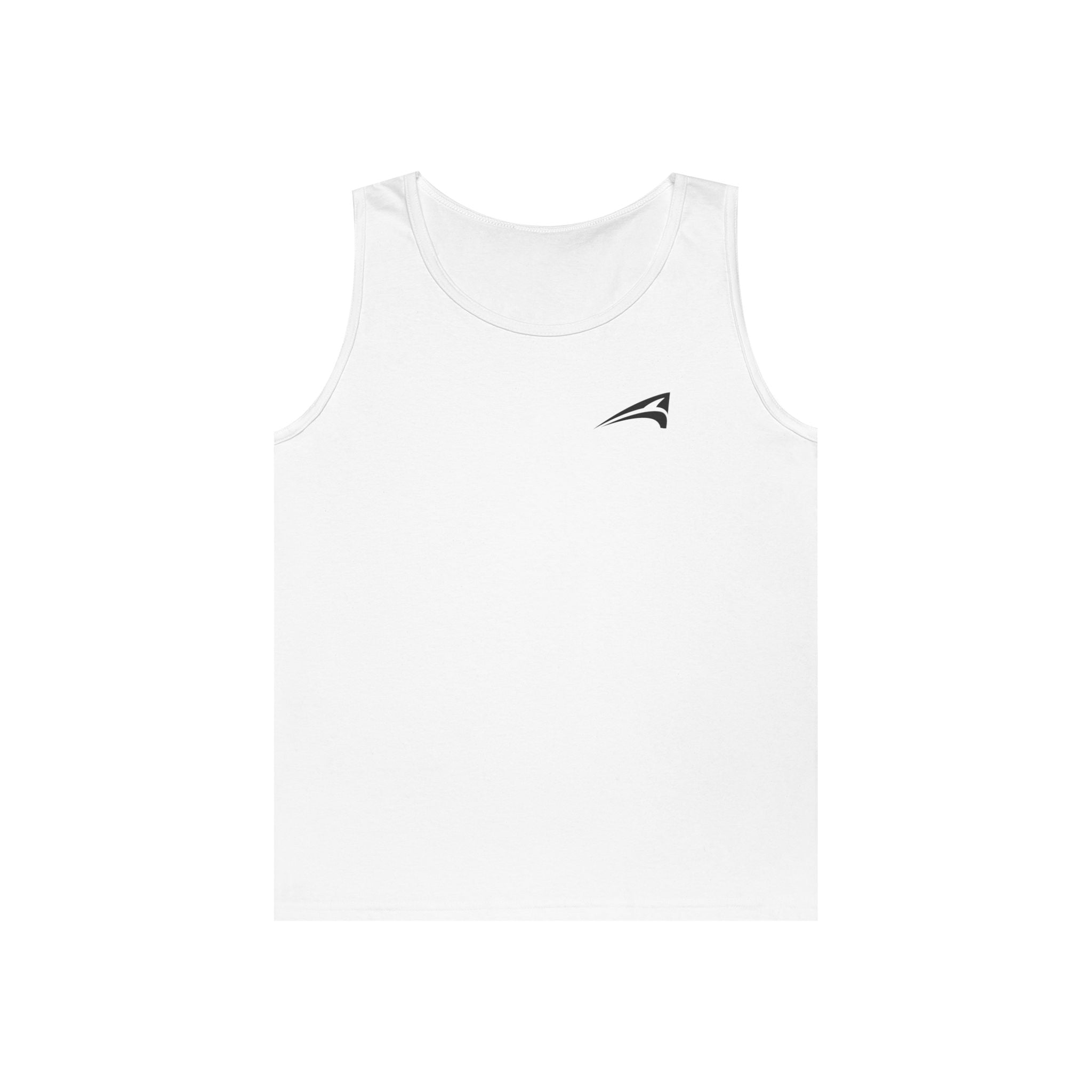 Minimal Logo Tank Top — Small Chest Emblem, Casual Summer Tee