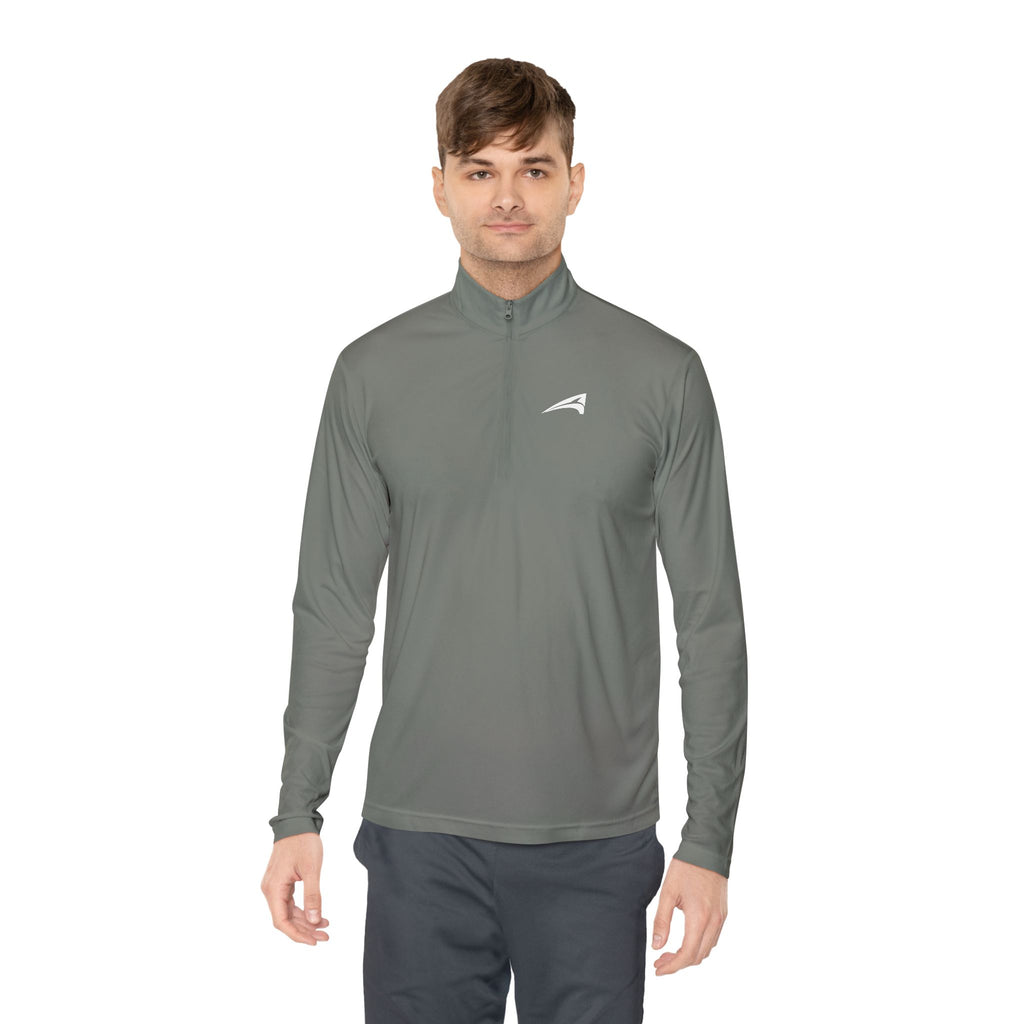 Plain unisex quarter zip pullover
