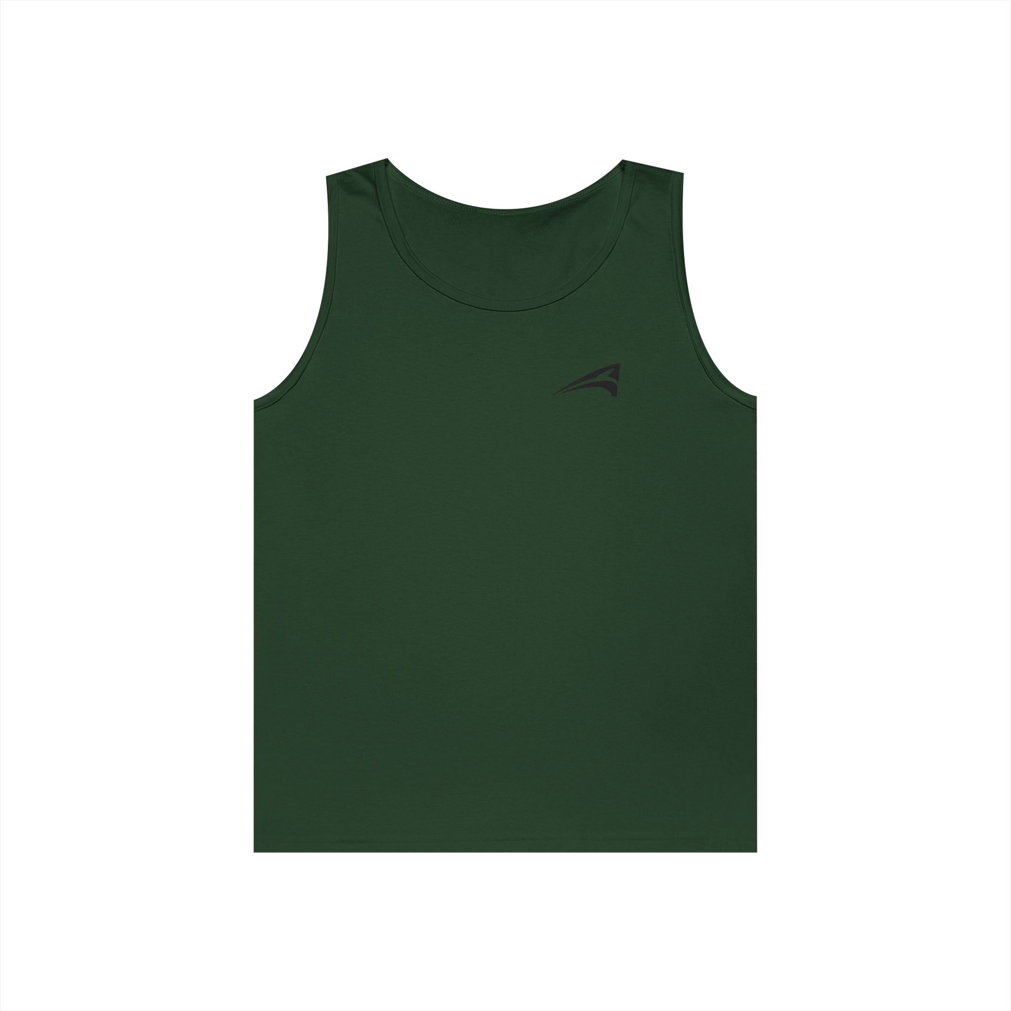 Minimal Logo Tank Top — Small Chest Emblem, Casual Summer Tee