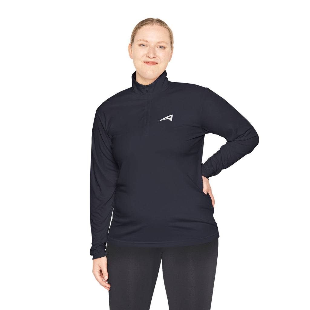 Plain unisex quarter zip pullover