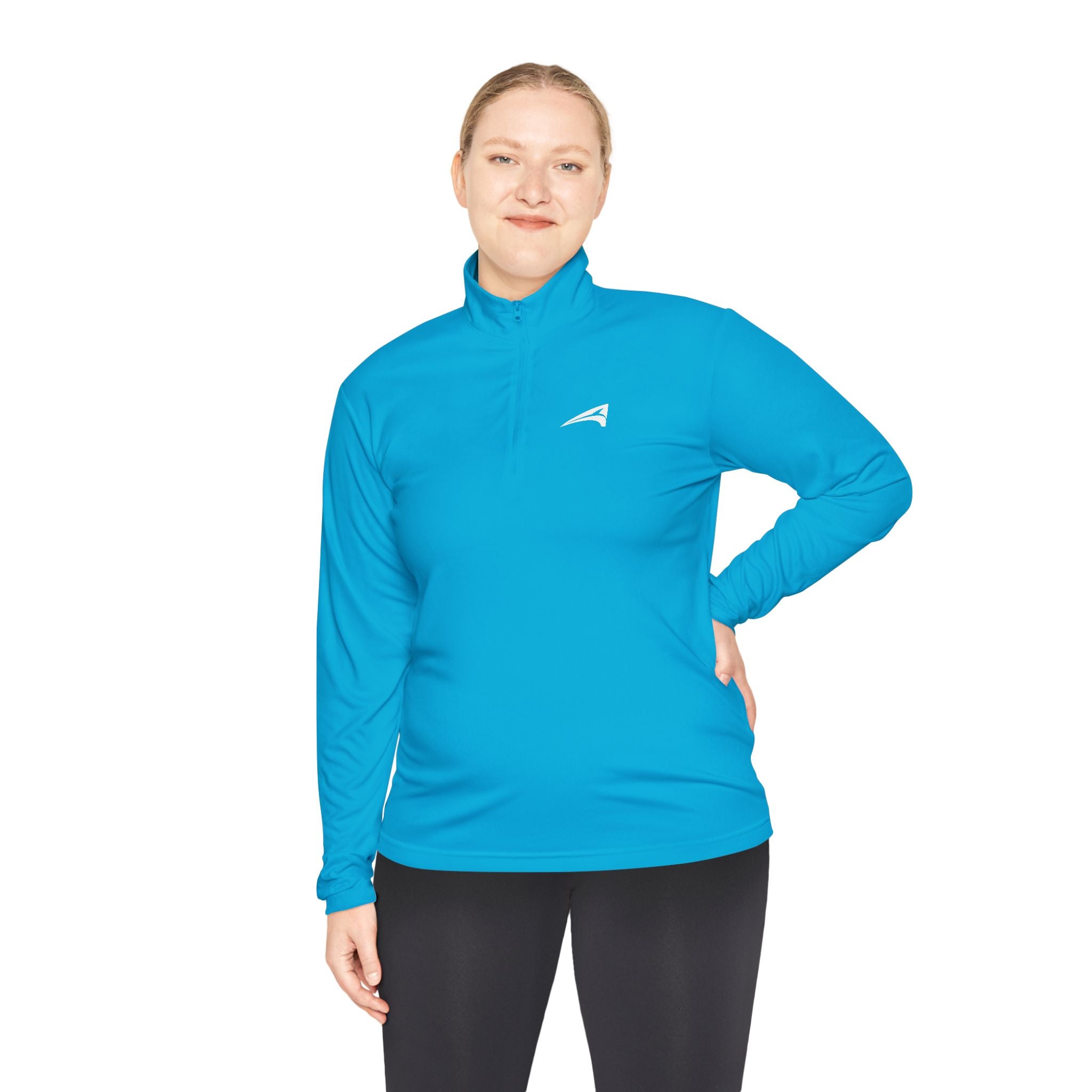 Plain unisex quarter zip pullover