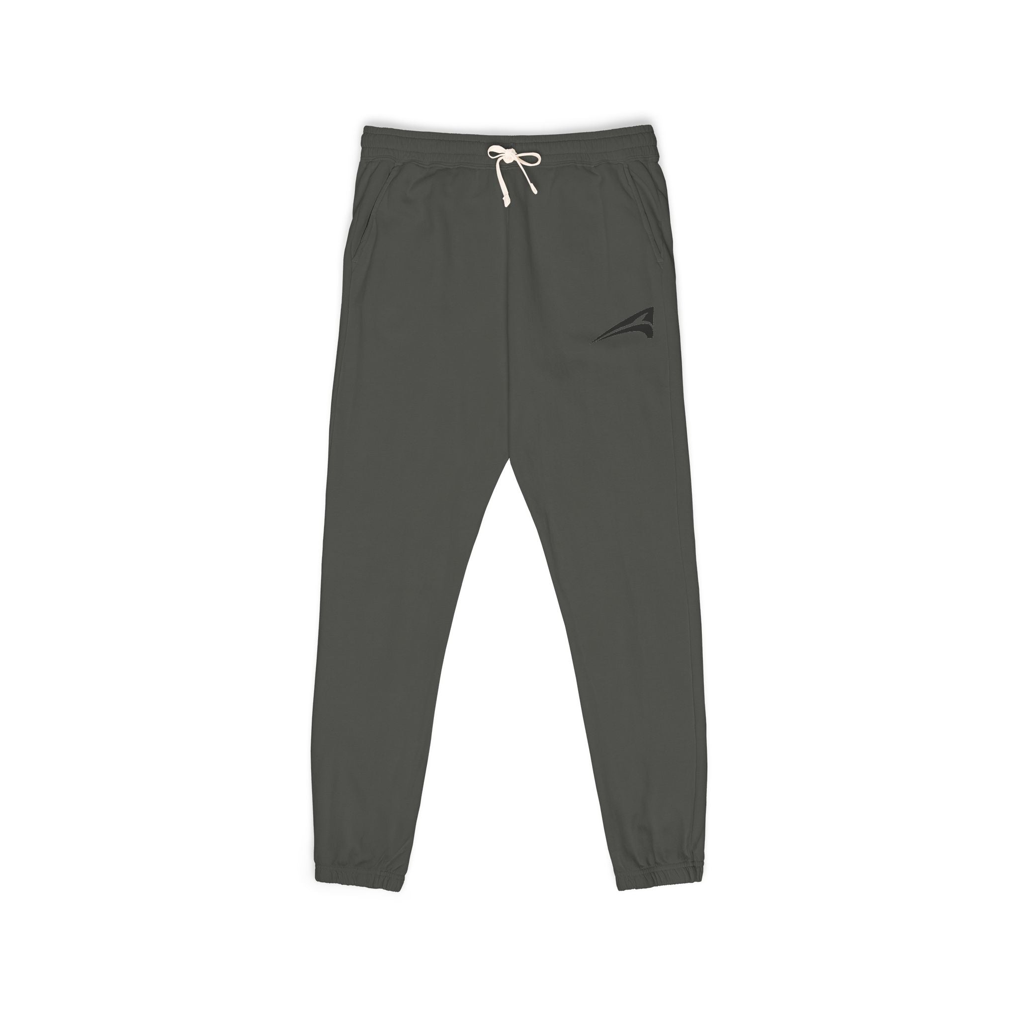 Ember Wave Sweatpants — Minimal Wave Logo Fleece Joggers