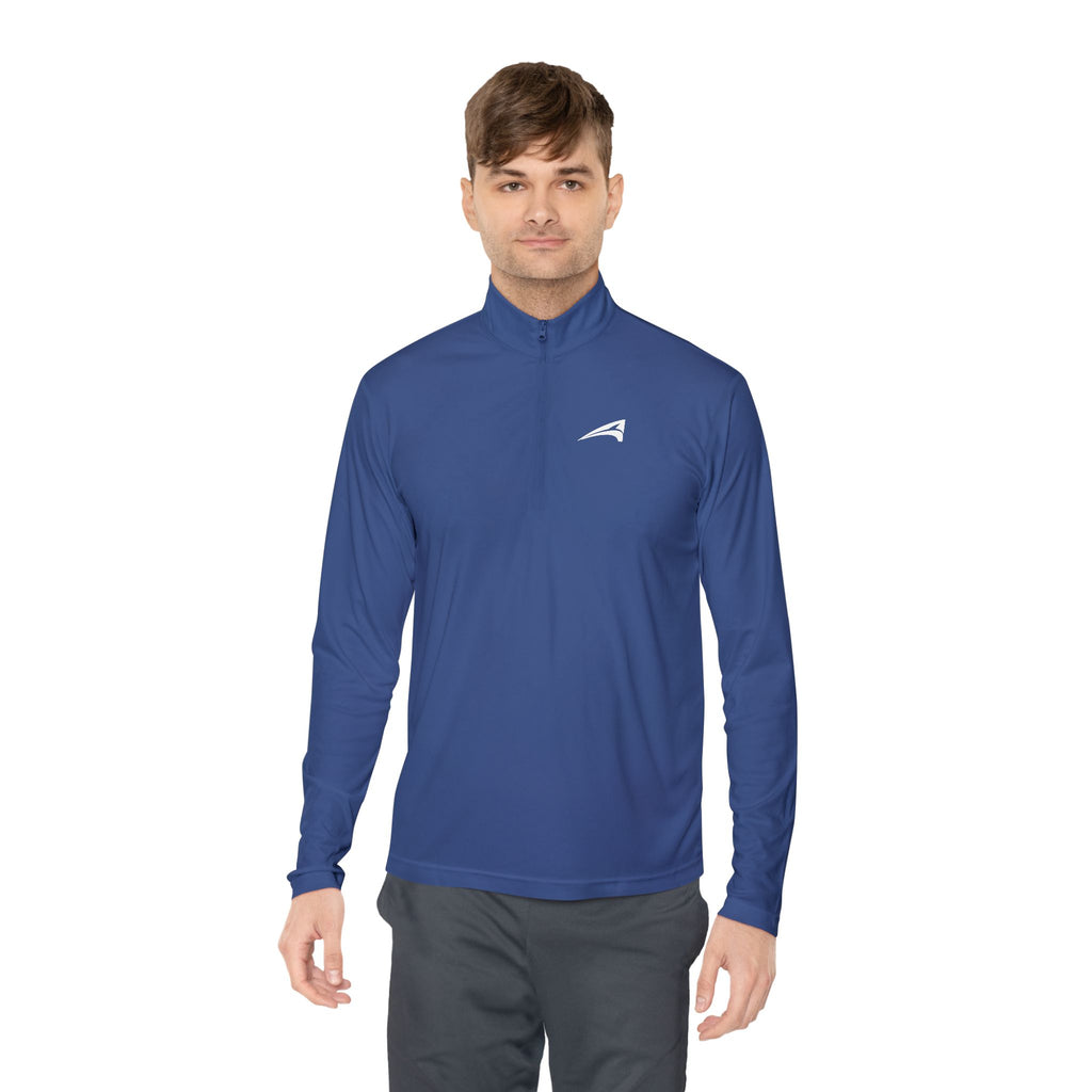 Plain unisex quarter zip pullover